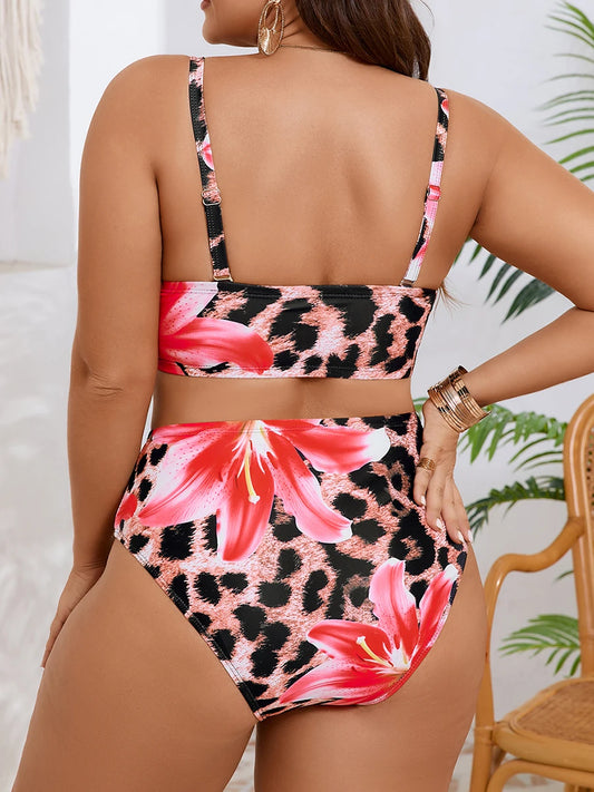 Maillot de bain imprimé tropical pour sublimé votre silhouette - 0XL a 5XL.